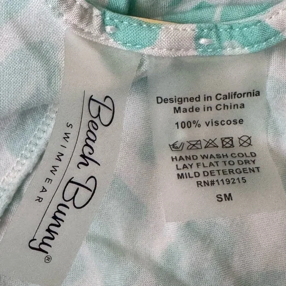 Beach Bunny Lily Maxi Dress in Aqua Leopard Small - Picture 11 of 11